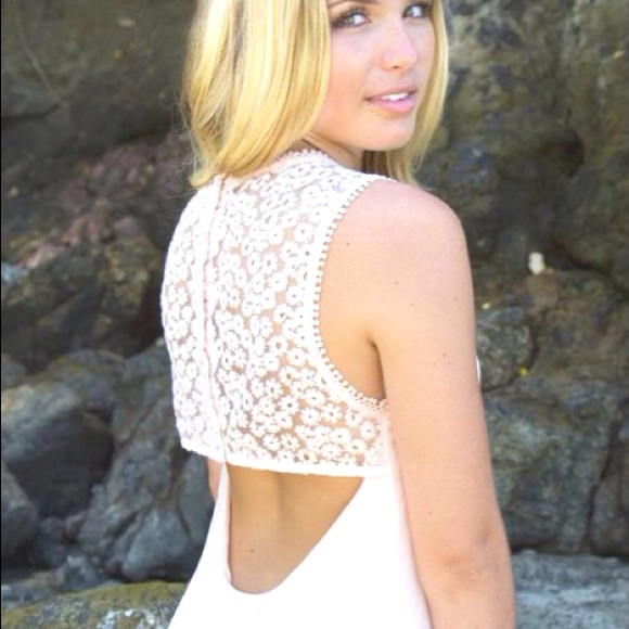 Baby pink open back flow we dress - Picture 6 of 6